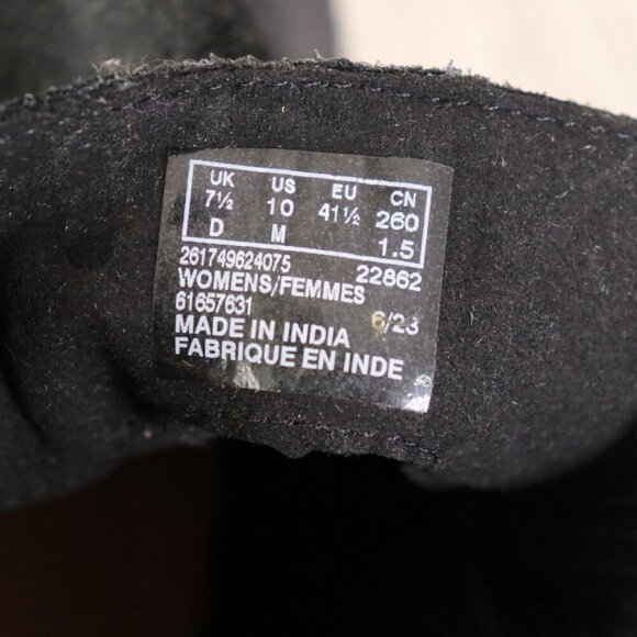 Clarks Leda Up Black Suede Ankle Boots Women’s Size 10 Chunky Block Heel - Picture 2 of 15